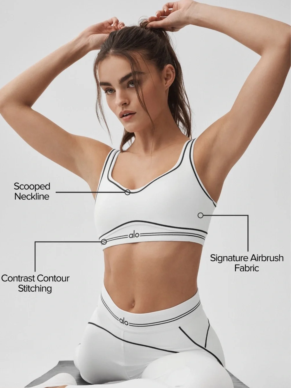 Alo Airbrush Heart Throb Bra